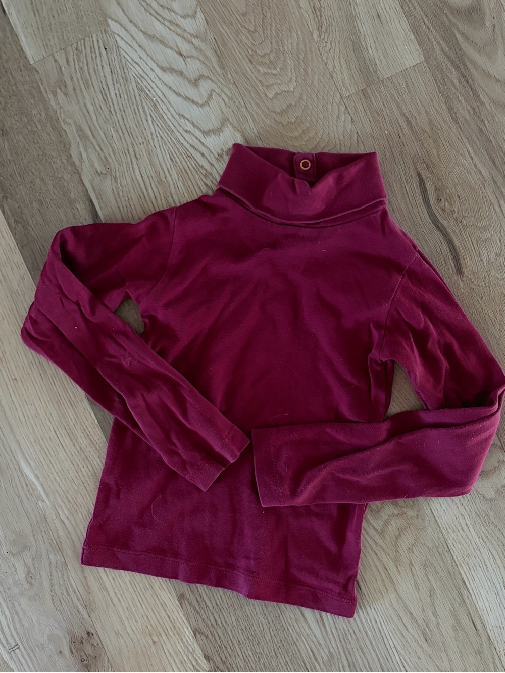 Misha And Puff Kids Long Sleeve Mock Neck Top in Wine